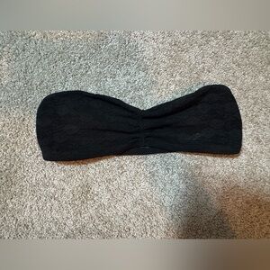 PINK Victoria’s Secret Black Lace Bandeau Bralette Size S